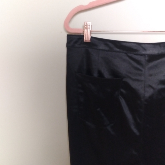 Bar III Black Satin High Rise Skinny Neutral Dressy Pants Size XXL - Picture 4 of 10